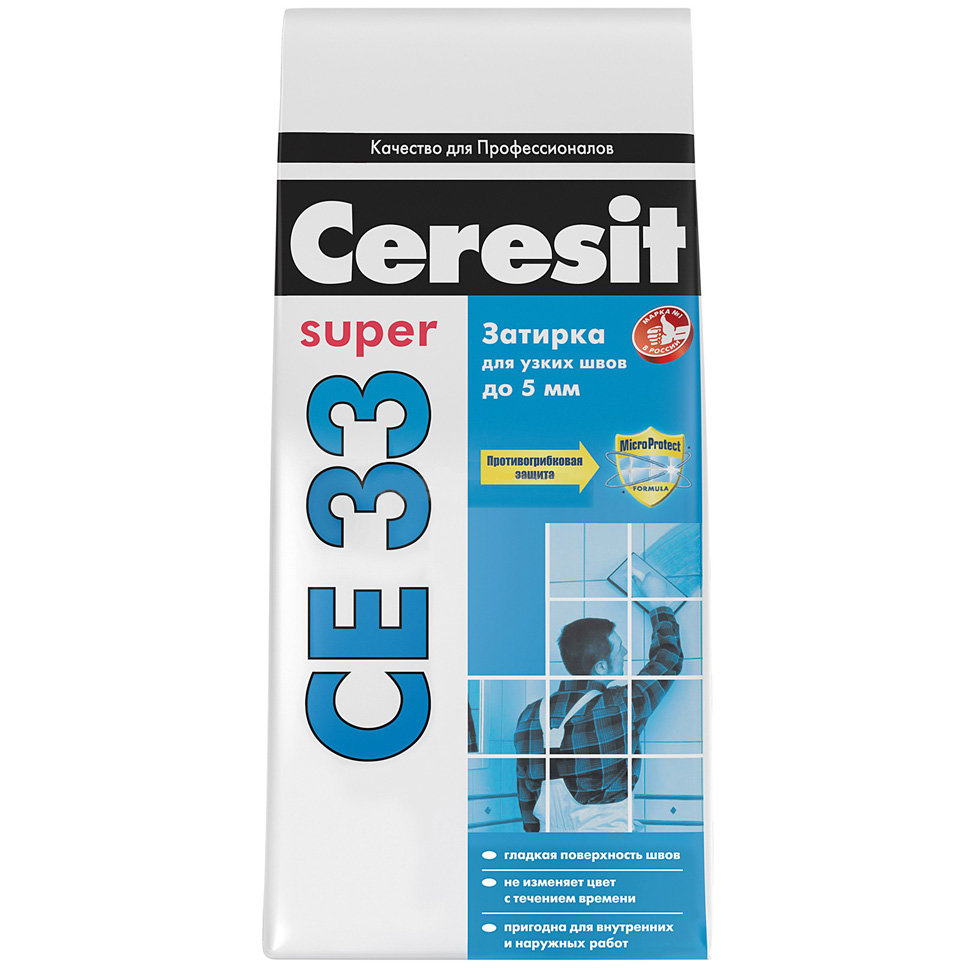 Купить Ceresit CE 33 Super (2 кг)  для узких швов по цене 390 .