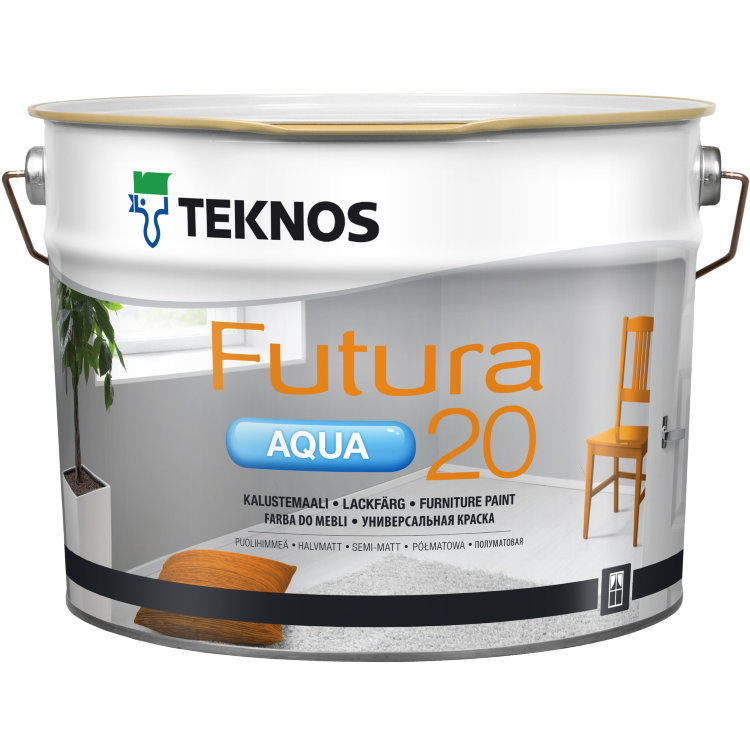 Teknos Futura Aqua 20 / Футура Аква 20 полуматовая универсальная краска