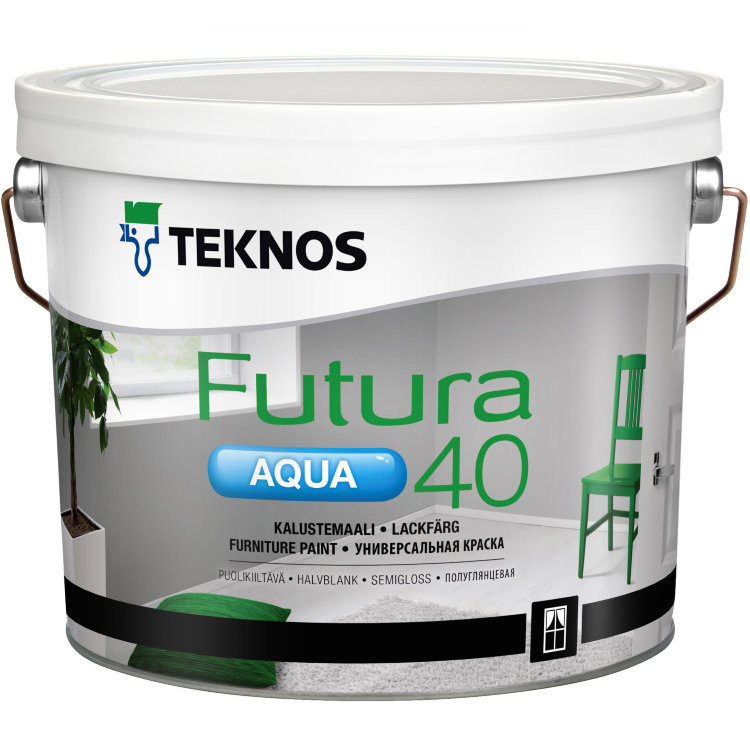 Teknos Futura Aqua 40 / Футура Аква 40 полуглянцевая универсальная краска