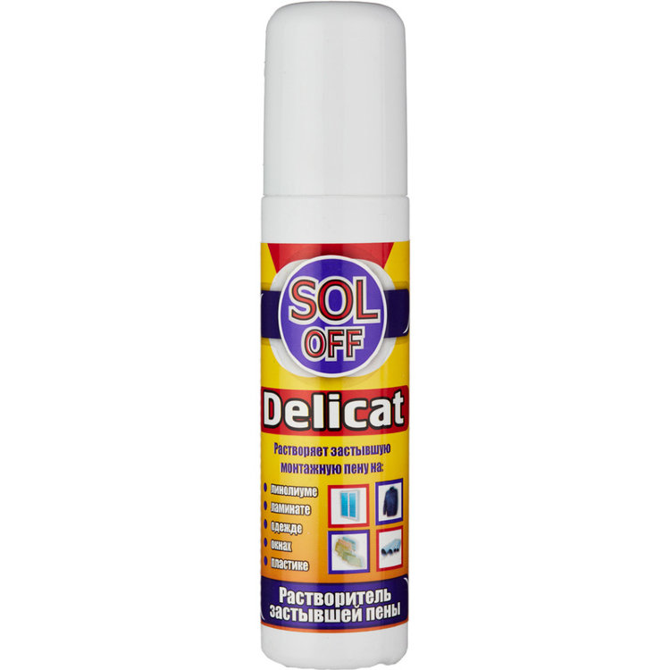 SOL OFF Delicat ‒ Очиститель от монтажной пены (150 мл)