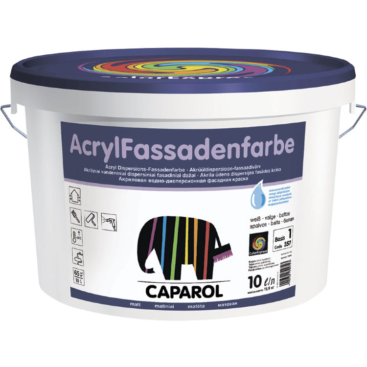 Caparol AcrylFassadenfarbe - Акриловая водно-дисперсионная фасадная краска (10 л)