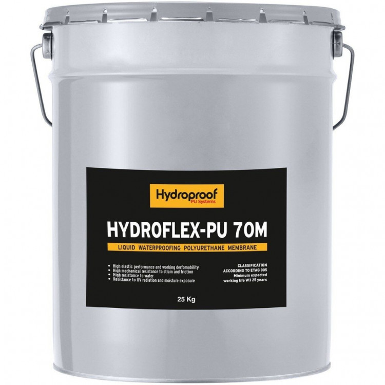 HydroFlex-PU 70M — Гидроизоляционное покрытие для кровли (6 кг)