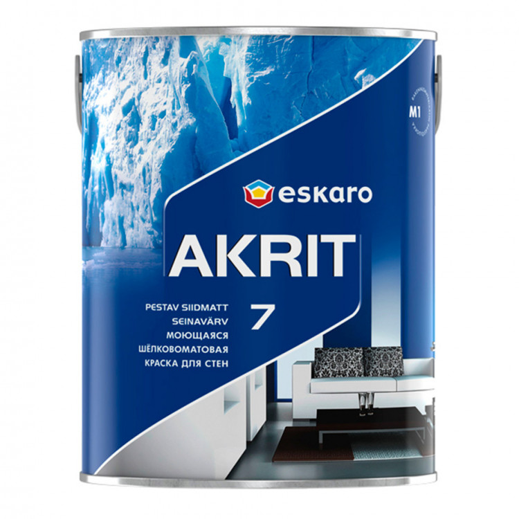 Eskaro Akrit 7 – Моющаяся шелково-матовая краска для стен