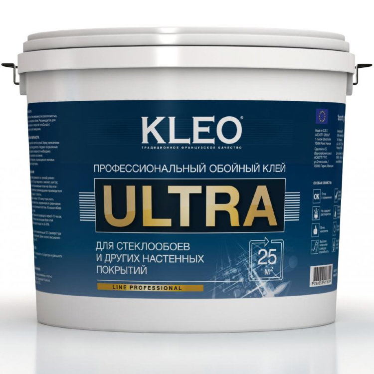Профессиональный обойный клей KLEO ULTRA готовый (10 литров)