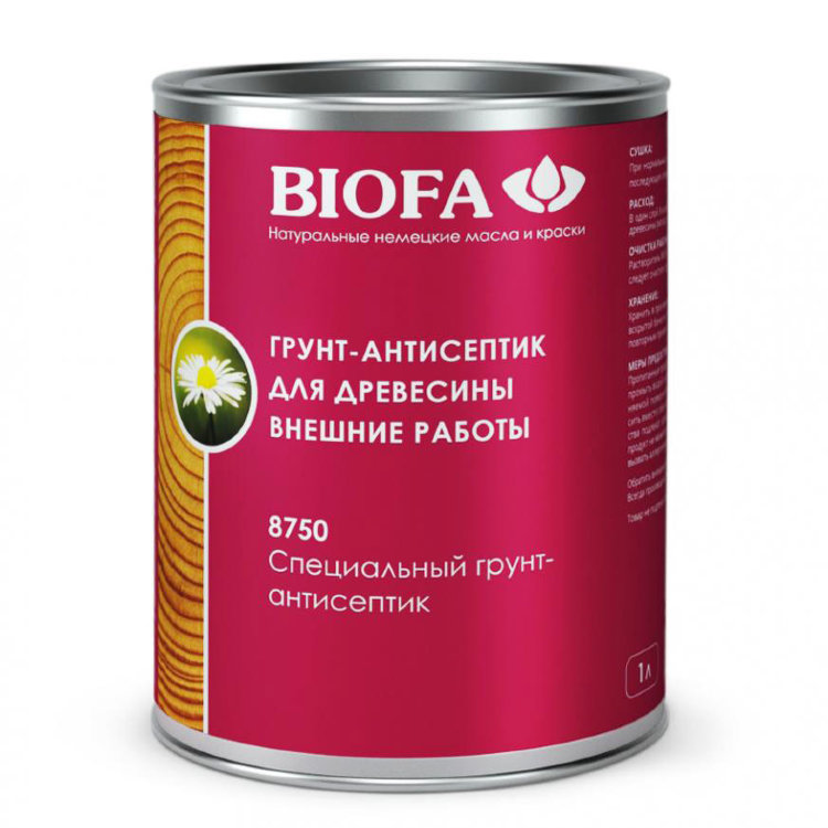 BIOFA 8750 Специальный грунт-антисептик для древесины