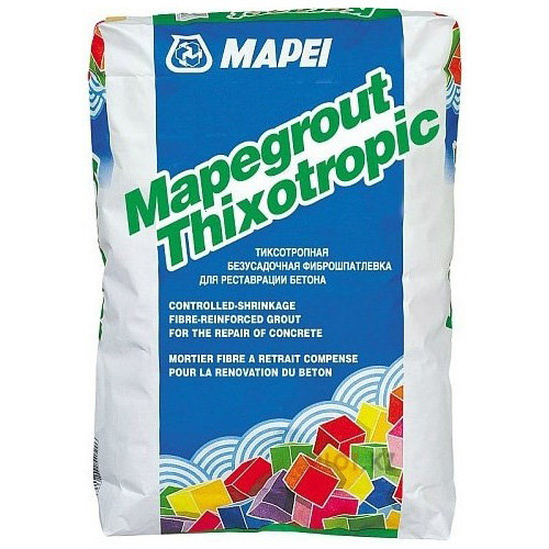 MAPEI Mapegrout Thixotropic — Тиксотропная безусадочная фиброшпатлевка (25 кг)