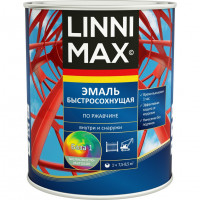 LINNIMAX Эмаль быстросохнущая по ржавчине, шелк-мат, база 1