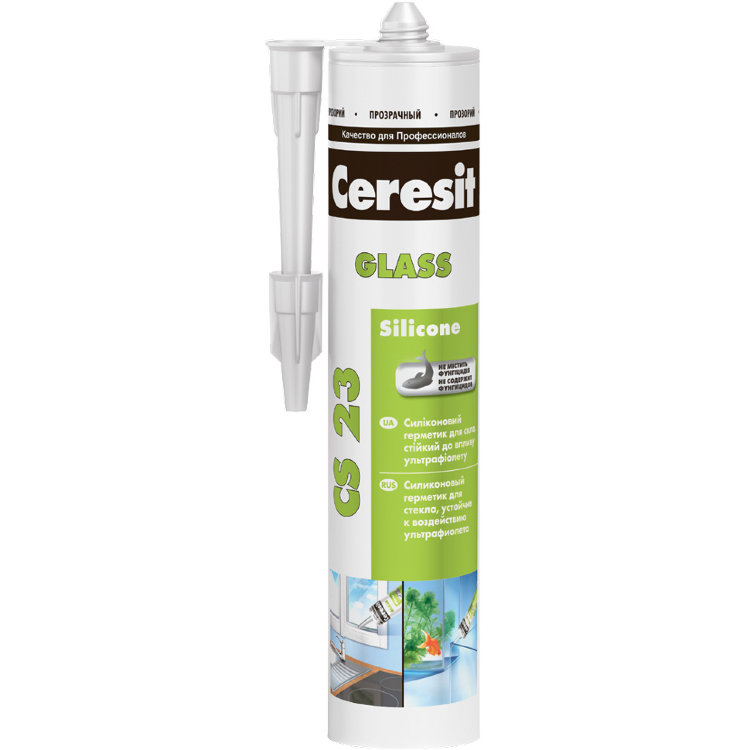 Ceresit CS 23 Glass Силиконовый герметик для стекла и аквариумов