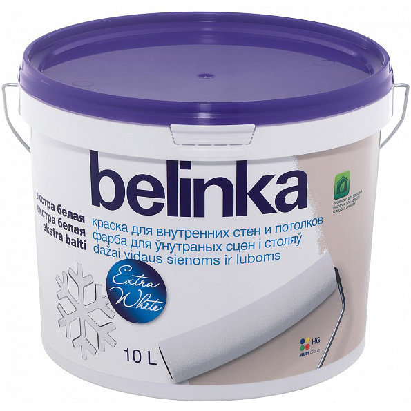 Belinka / Белинка Экстра белая краска для внутренних стен и потолков