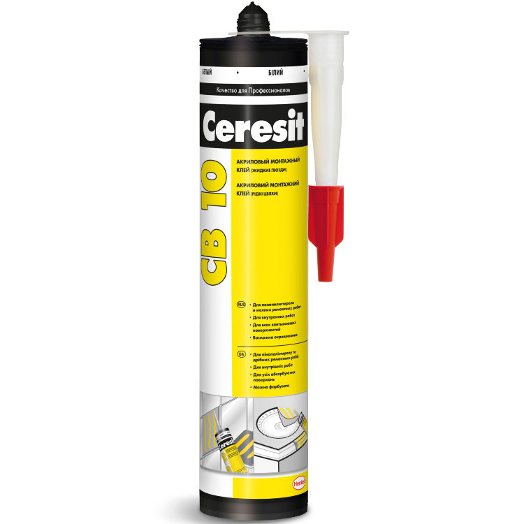 Ceresit CB 10 Акриловый монтажный клей (жидкие гвозди)