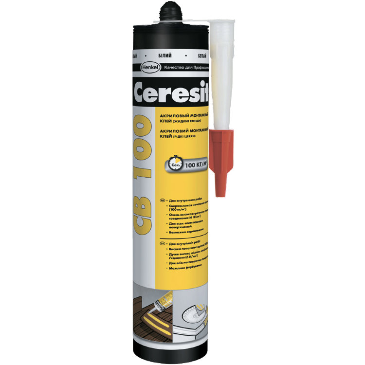 Ceresit CB 100 Акриловый монтажный клей (жидкие гвозди)