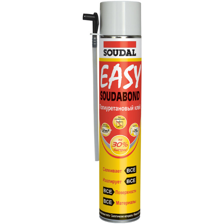 SOUDAL Soudabond Easy - Полиуретановый клей в аэрозоле (750 мл)