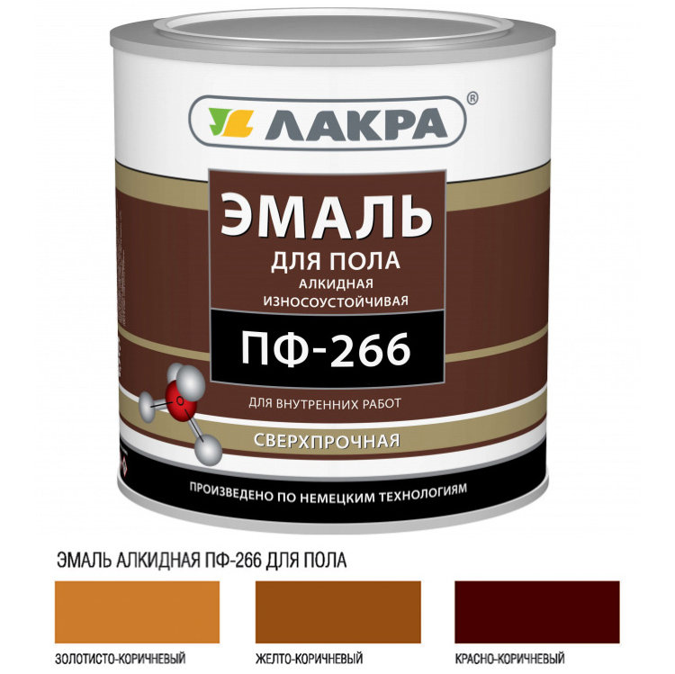 ЛАКРА ПФ-266 - Эмаль для пола алкидная износоустойчивая (2 кг)
