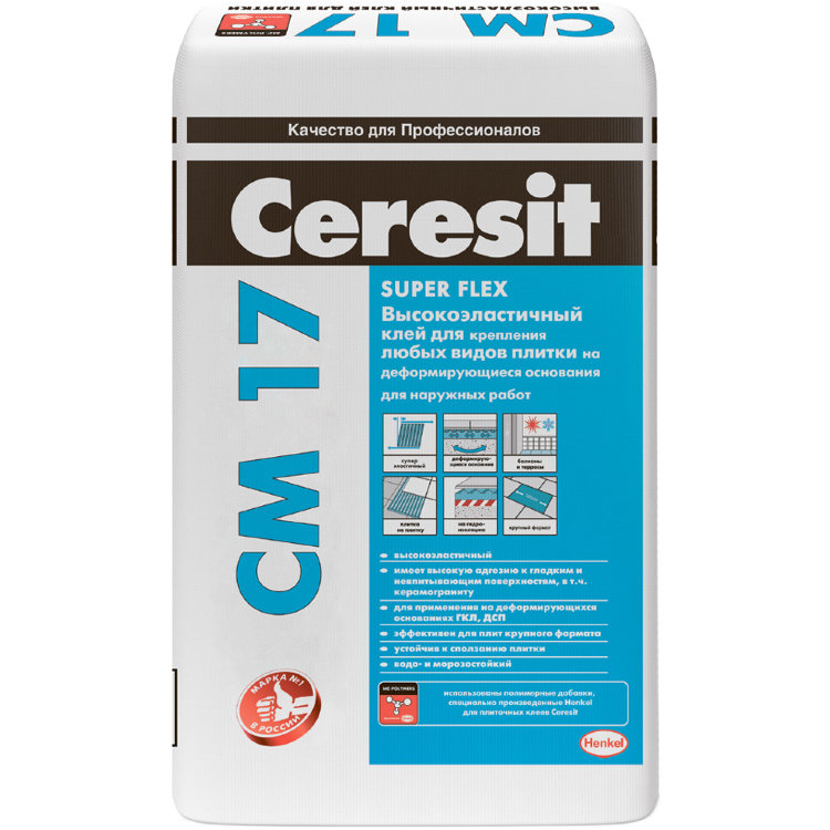 Ceresit CM 17 Super Flex Высокоэластичный клей для плитки