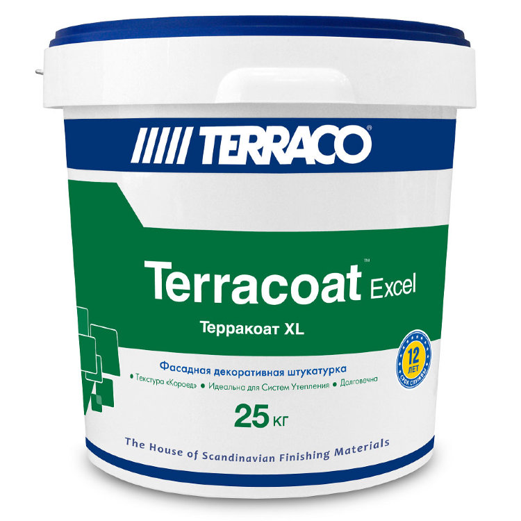 TERRACOAT XL — Декоративное покрытие с текстурой «короед» (25 кг)