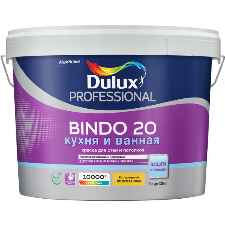 Dulux Bindo 20 — Полуматовая краска для кухни и ванной